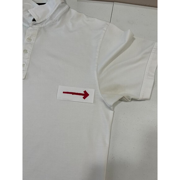 Travis Mathew The Chive Chive Golf White Polo Shirt - Men's Size Large *READ* - Picture 5 of 12